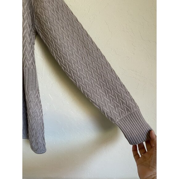 Magnolia Grace Wool Blend Light Brown Tan Open Cardigan Sweater Size Medium - Picture 5 of 6